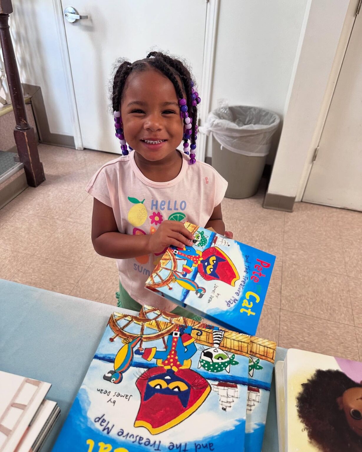 Girl holding a book