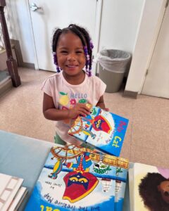 Girl holding a book