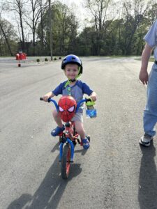 Kid riding a bike